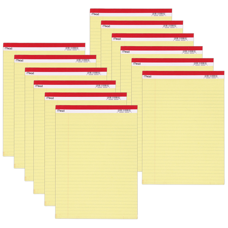 Mead Standard Legal Pad, 8.5" x 11.75", 50 Sheets Per Pack, PK12 MEA59610